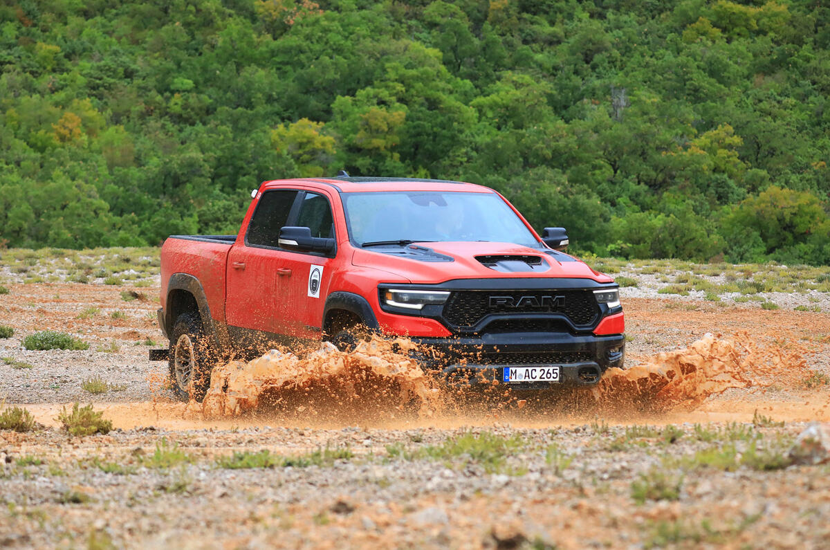 4 RAM 1500 TRX 2021 first drive review mud front