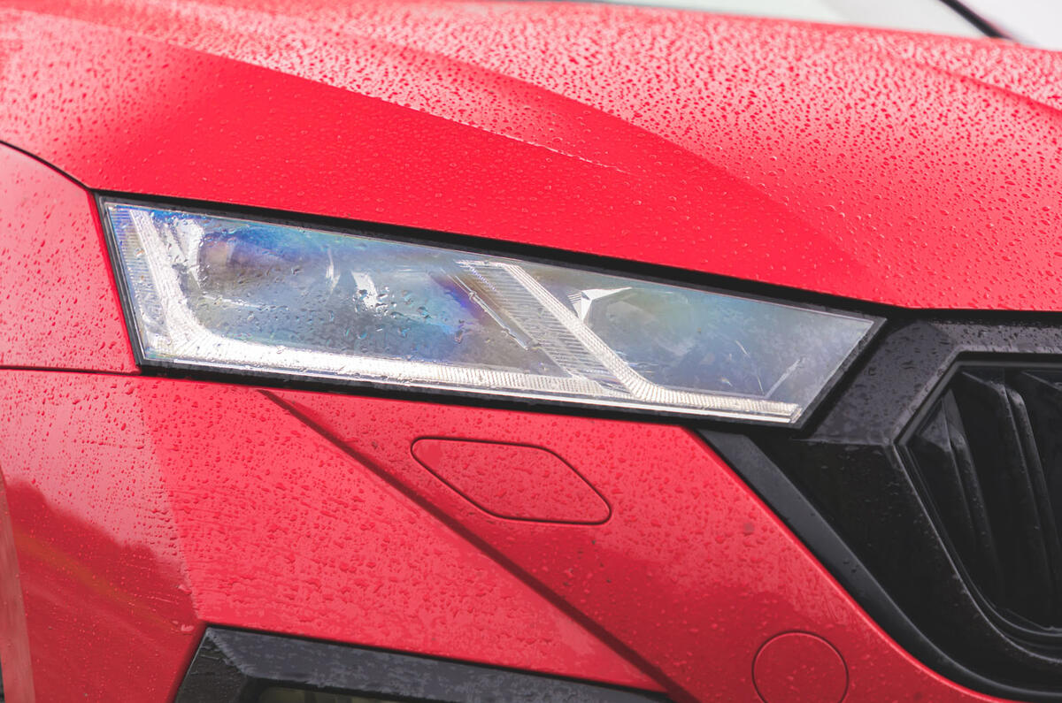 Skoda Octavia vRS iV 2020 UK First drive - headlights