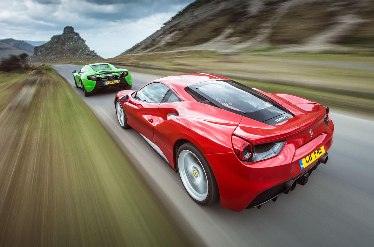 Ferrari 488 GTB and McLaren 650S