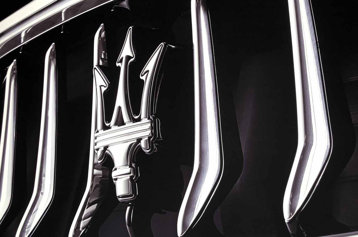 Maserati bonnet badge