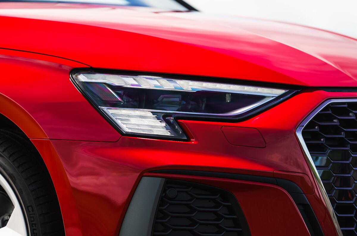 Audi A3 TFSIe 2020 UK first drive review - headlights