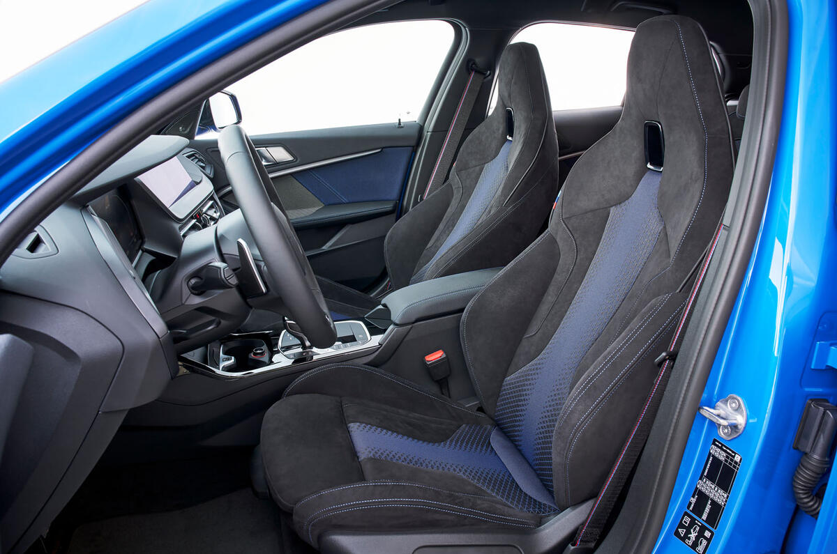 BMW 1 Series M135i 2019 first drive review - front seats