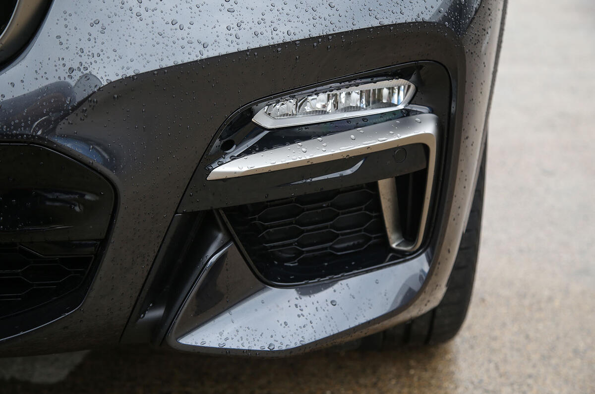 BMW X3 M40i 2018 UK review front bumper