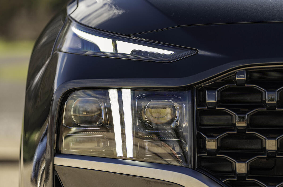 5 Hyundai Santa fe 2021 UK first drive review headlights