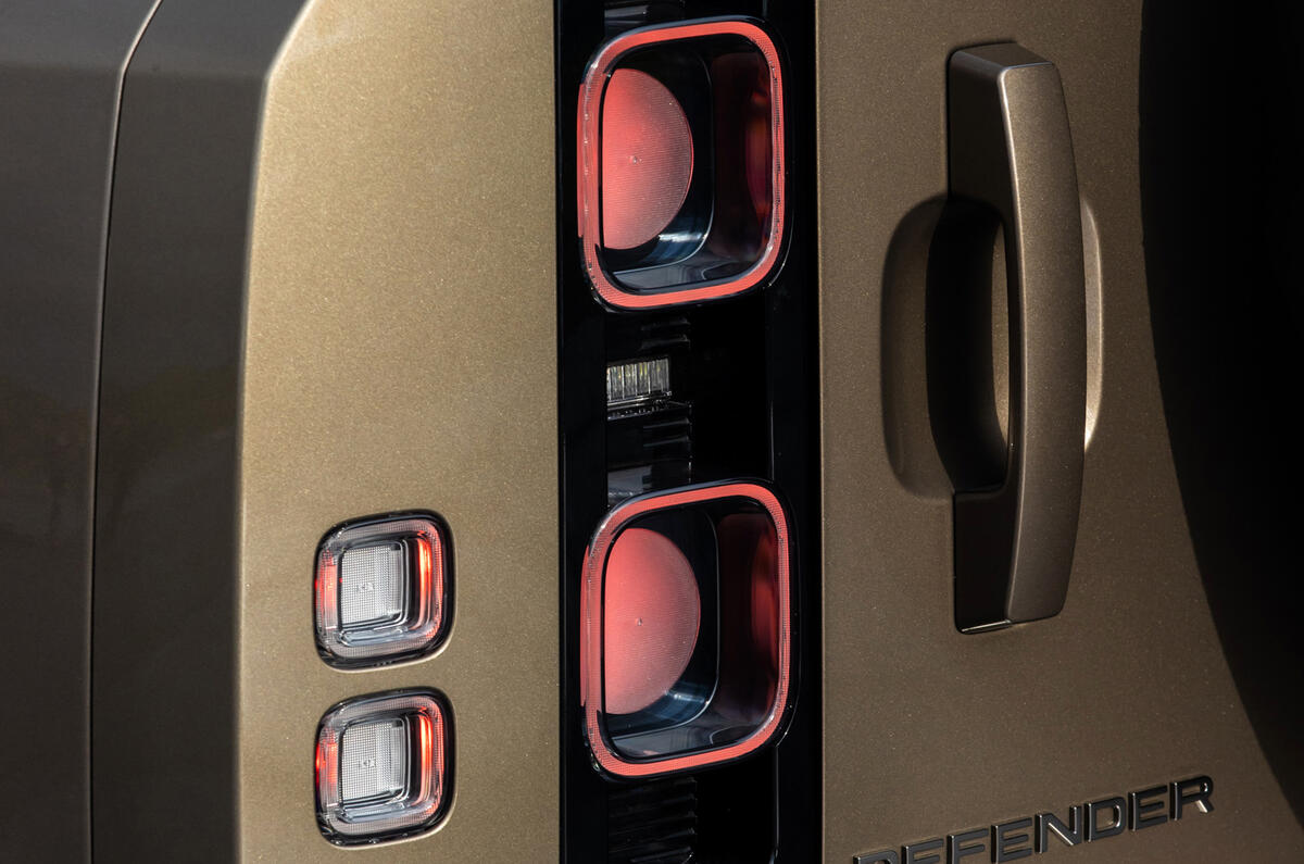 Land Rover Defender 90 P400 X 2020 UK first drive review - rear lights