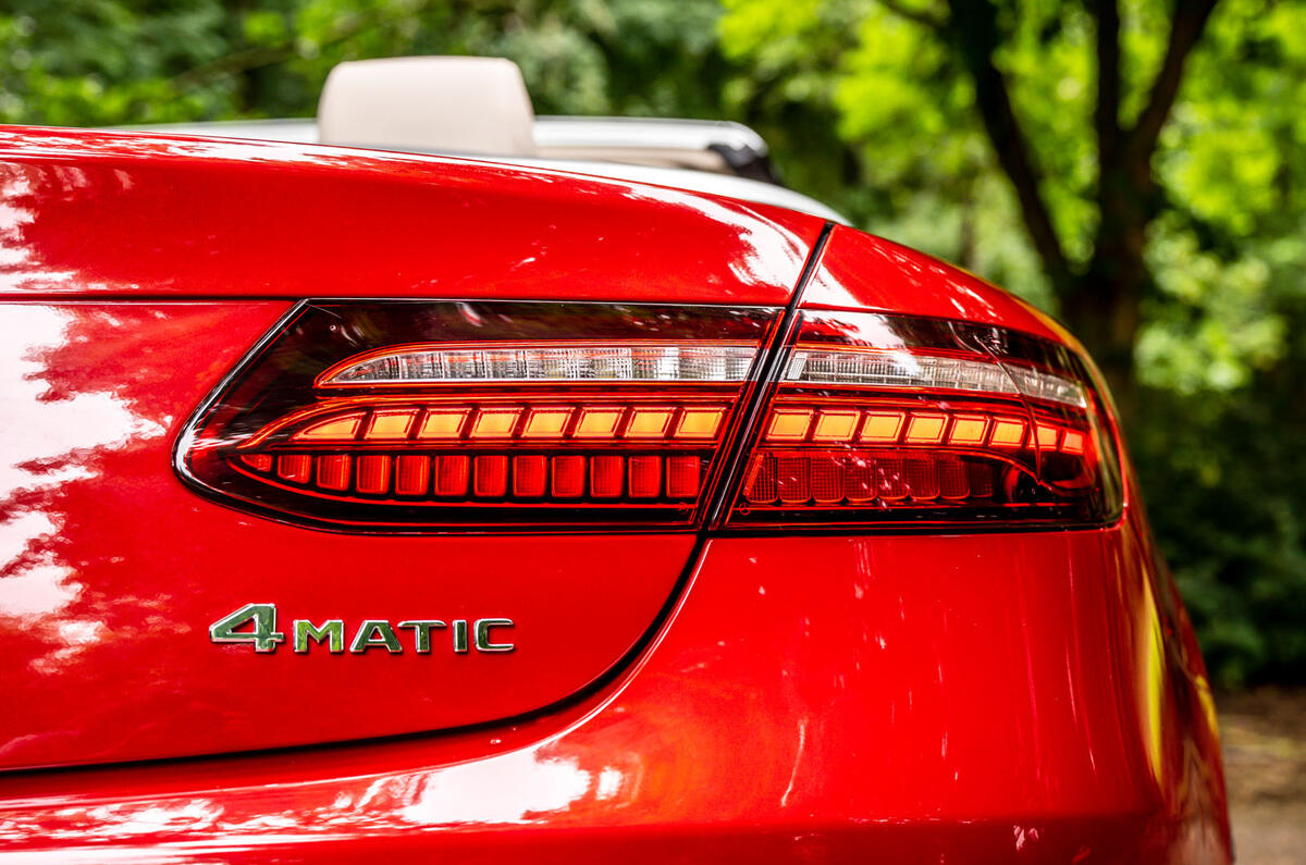 Mercedes-Benz E-Class e450 Cabriolet 2020 UK first drive review - rear lights