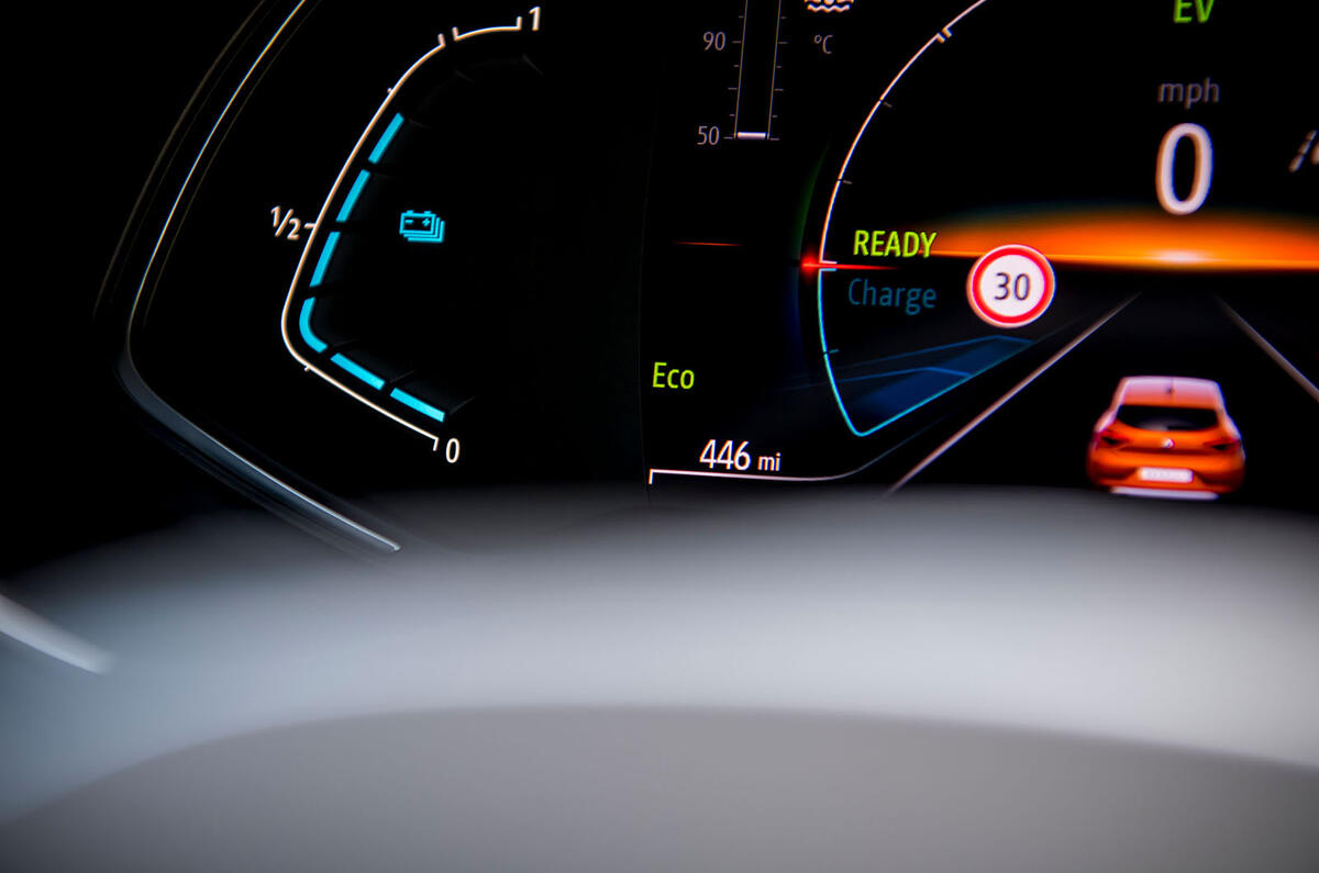 Renault Clio E-Tech hybrid 2020 UK first drive review - instruments