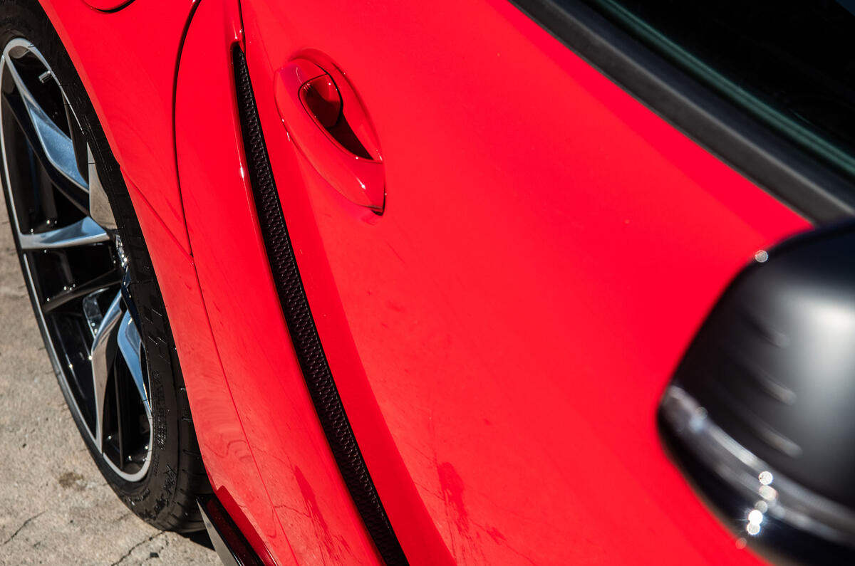 Toyota GR Supra 2019 first drive review - side aero