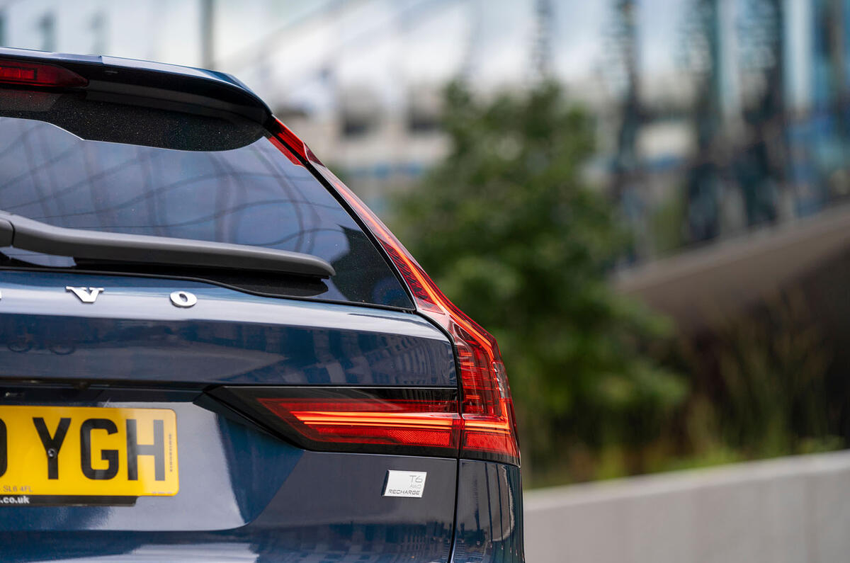 Volvo V90 Recharge T6 2020 UK first drive review - rear lights