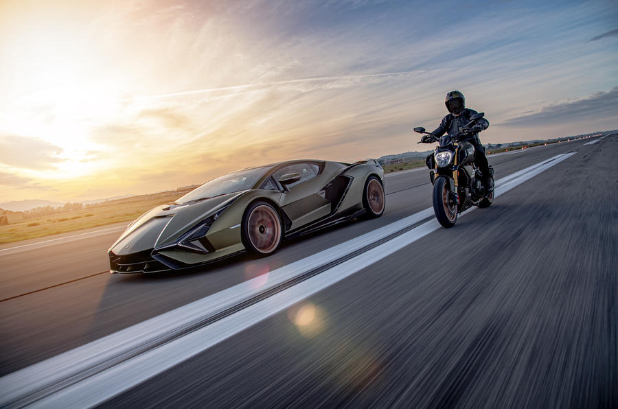 2020 Lamborghini Sian and Ducati Diavel 1260