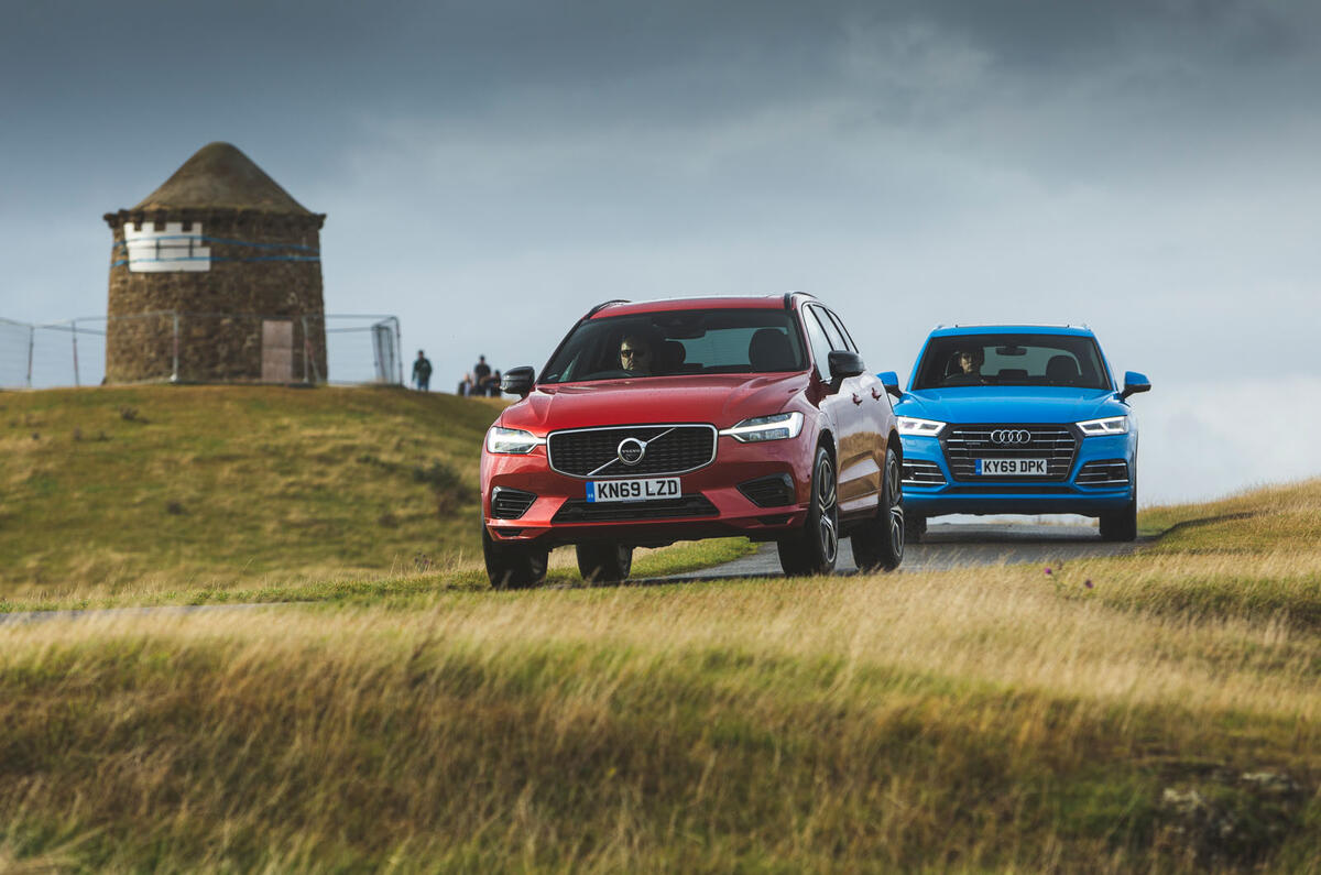 Plugin hybrid duel Audi Q5 vs Volvo XC60 Autocar