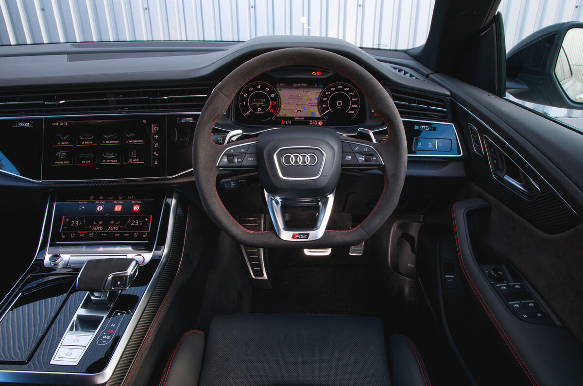 Audi RS Q8 2020 UK first drive review - dashboard