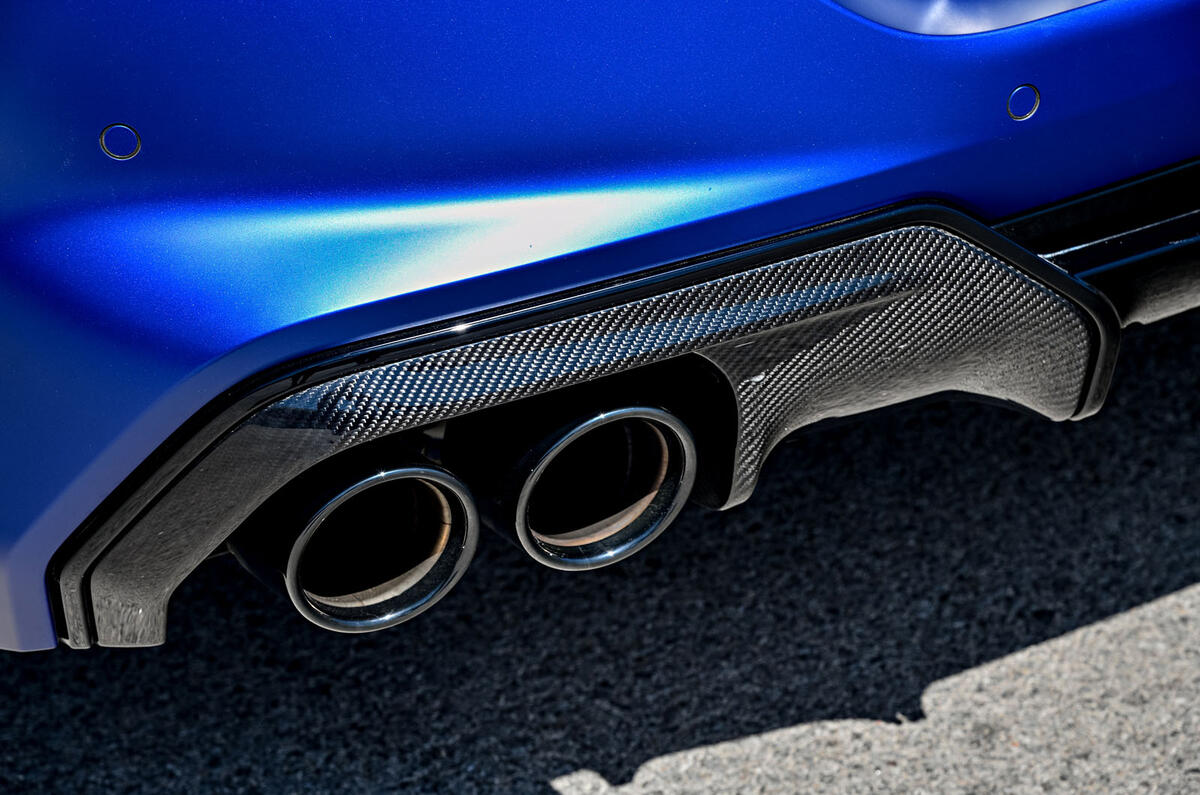 BMW M8 Competition Coupe 2020 UK first drive review - exhaust