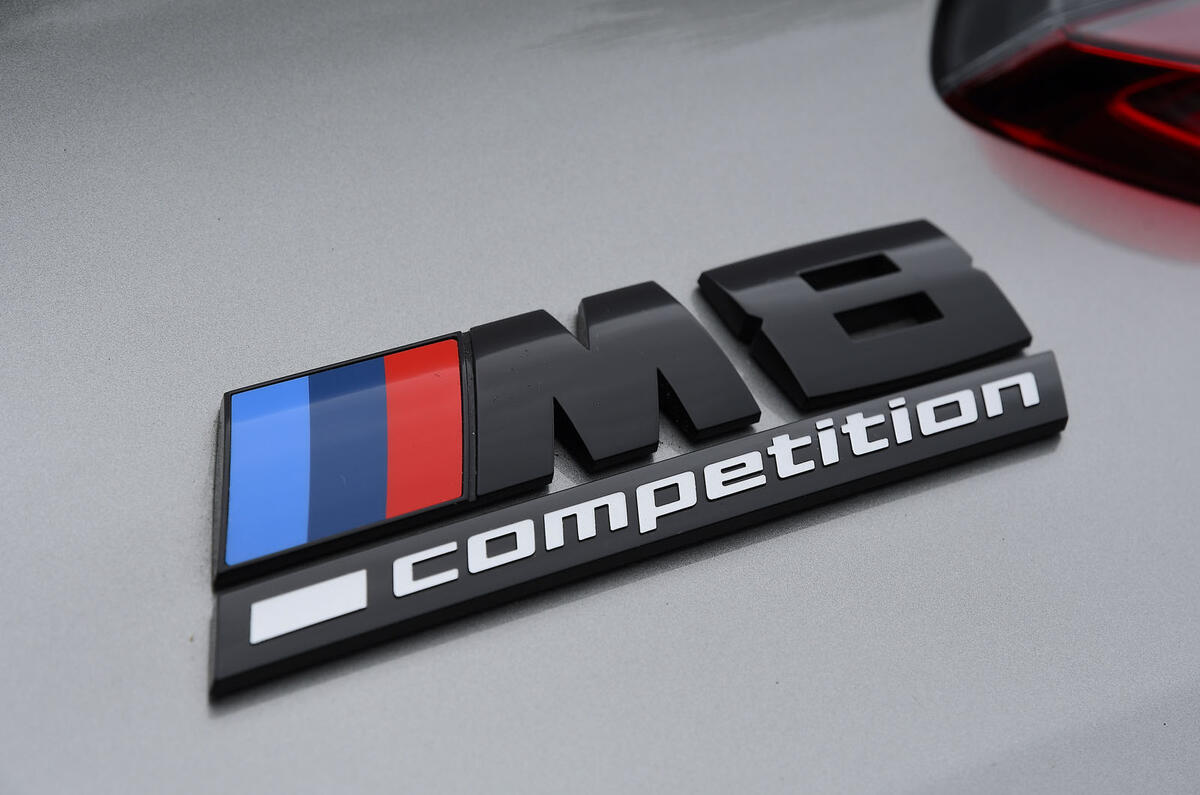 BMW M8 Gran Coupe 2020 UK first drive review - rear badge