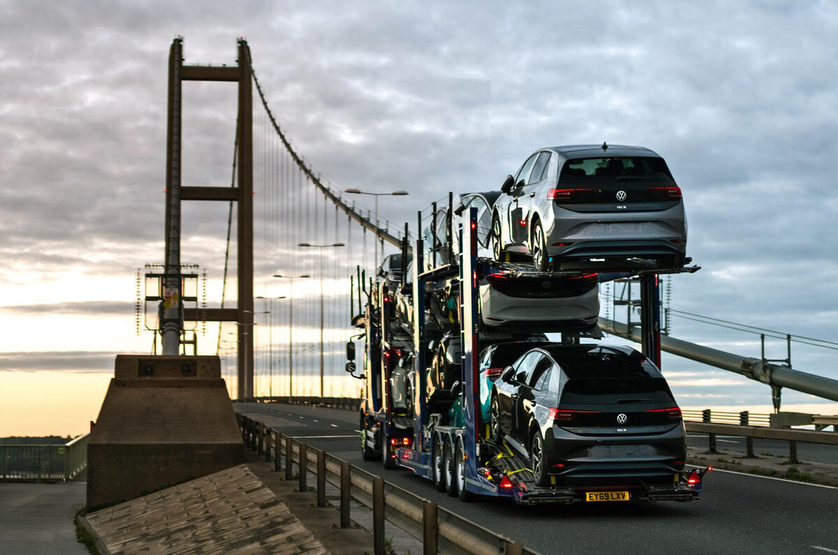 EVs being transported