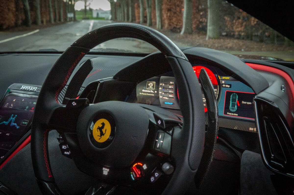 Ferrari Roma 2021 UK first drive review - dashboard