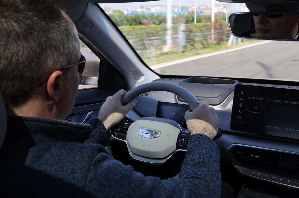 Geely Geometry A 2019 prototype drive - Mike Duff driving
