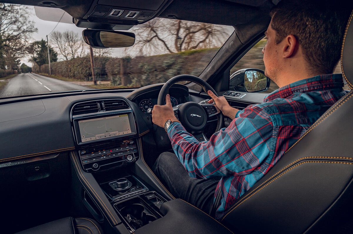 Jaguar F-Pace 300 Sport 2019 UK first drive review - Tom Morgan driving
