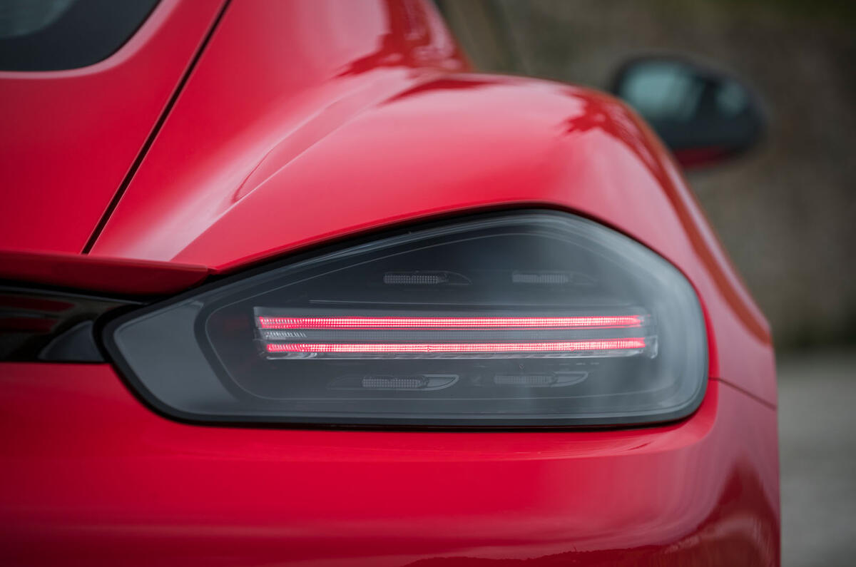 Porsche Cayman T 2019 first drive review - rear lights