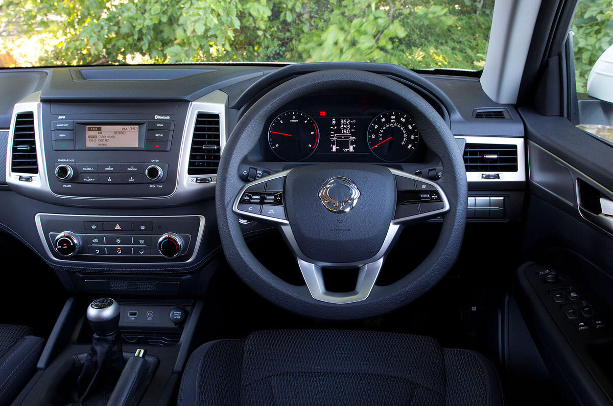 Ssangyong Musso EX 2019 UK first drive review - dashboard