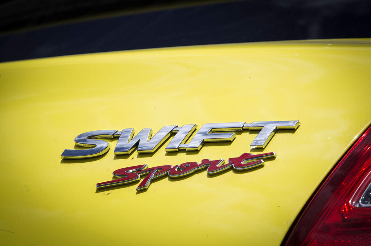 Suzuki Swift Sport 2018 long-term review boot badge
