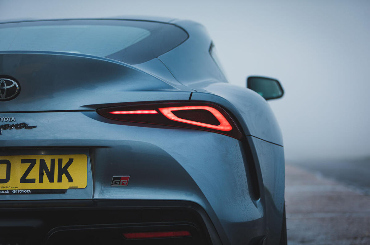 6 Toyota GR Supra 2 litre 2021 UK first drive review rear lights