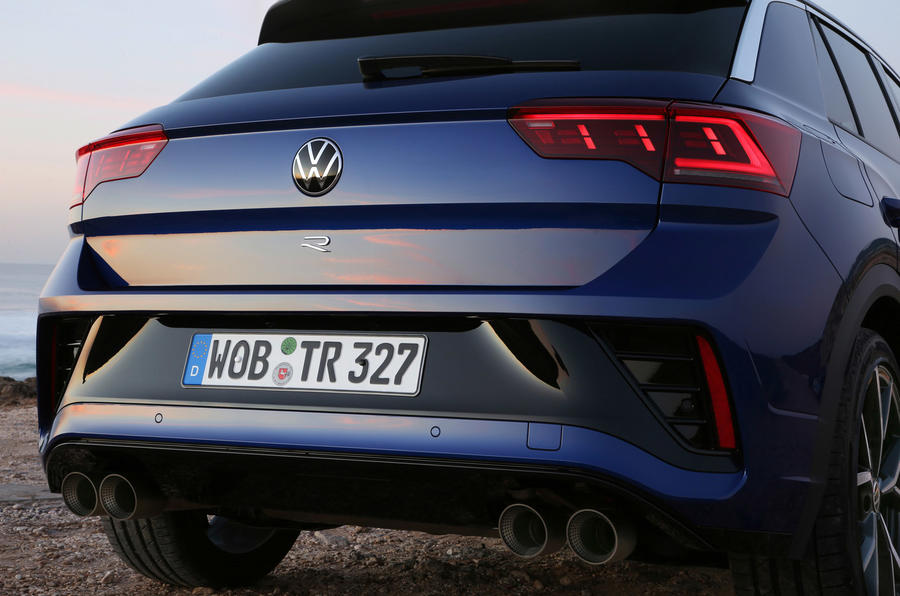 6 Volkswagen T Roc R 2022 premier essai essai du pare-chocs arrière