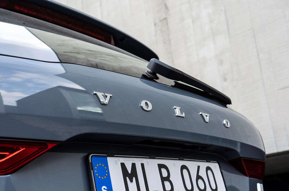 6 Volvo XC60 T8 PHEV 2021 first drive review rear badge