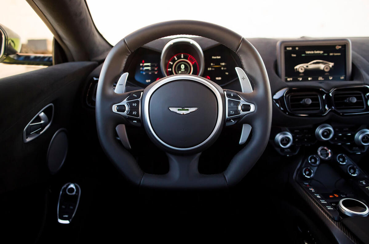 Aston Martin Vantage driving position