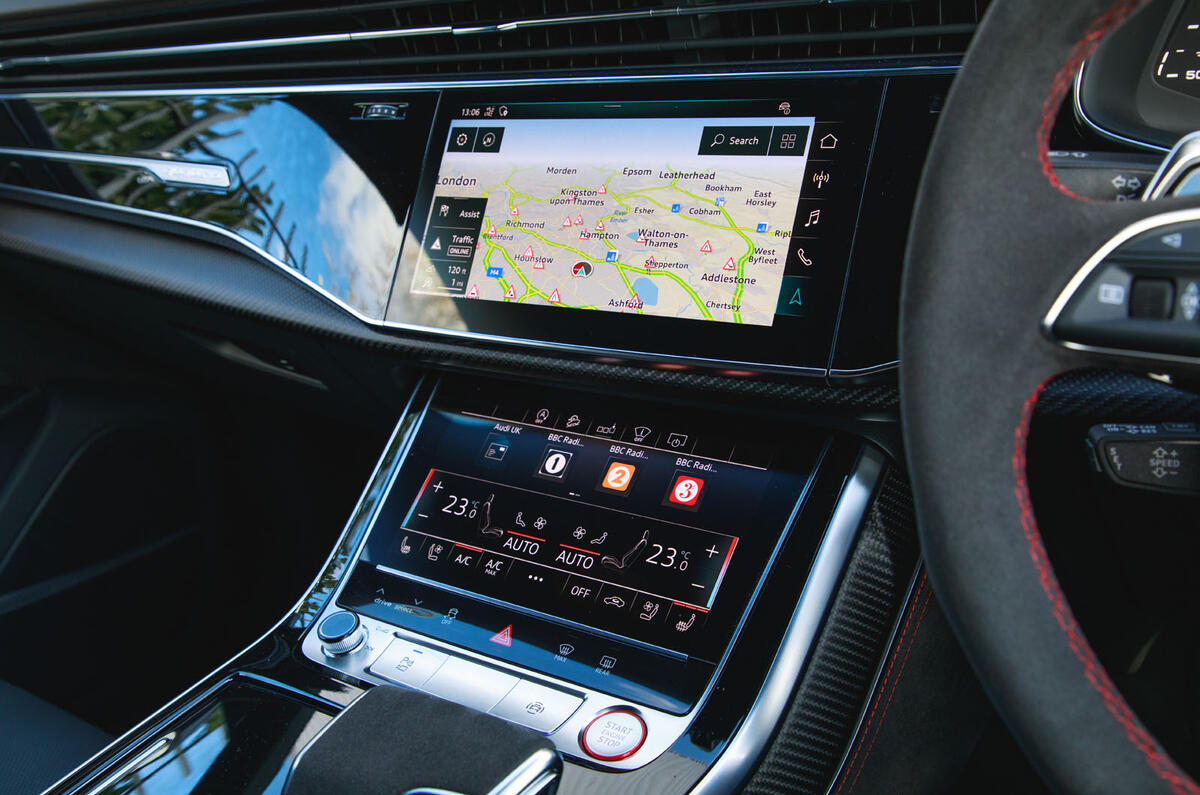 Audi RS Q8 2020 UK first drive review - infotainment