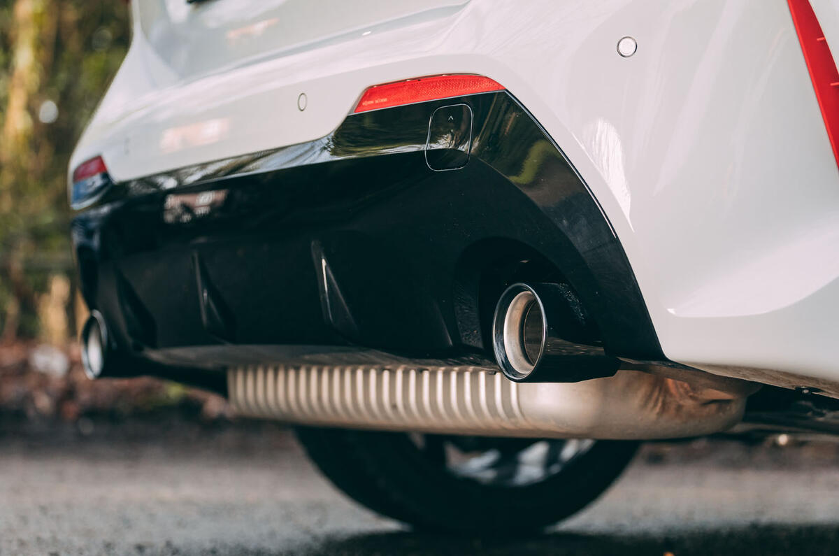 7 BMW 1 Series 128ti 2021 UK first drive review exhausts