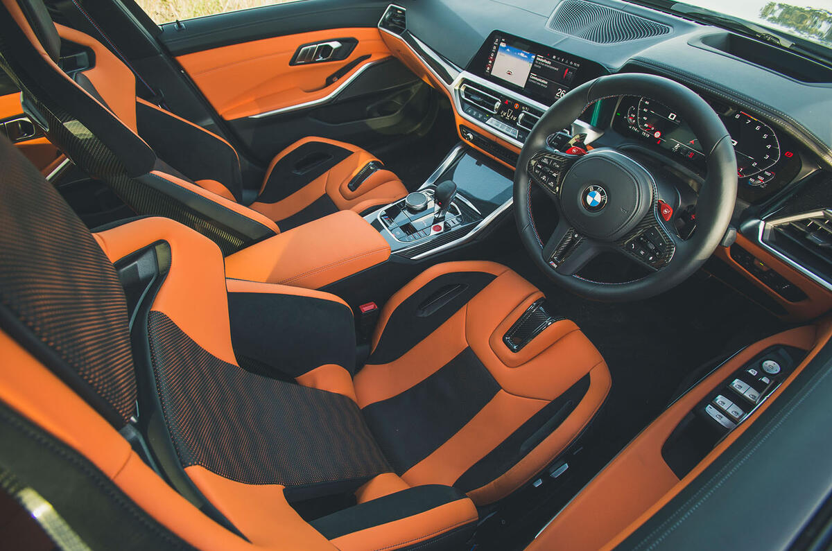 7 BMW M3 xDrive 2021 UK first drive review dashboard