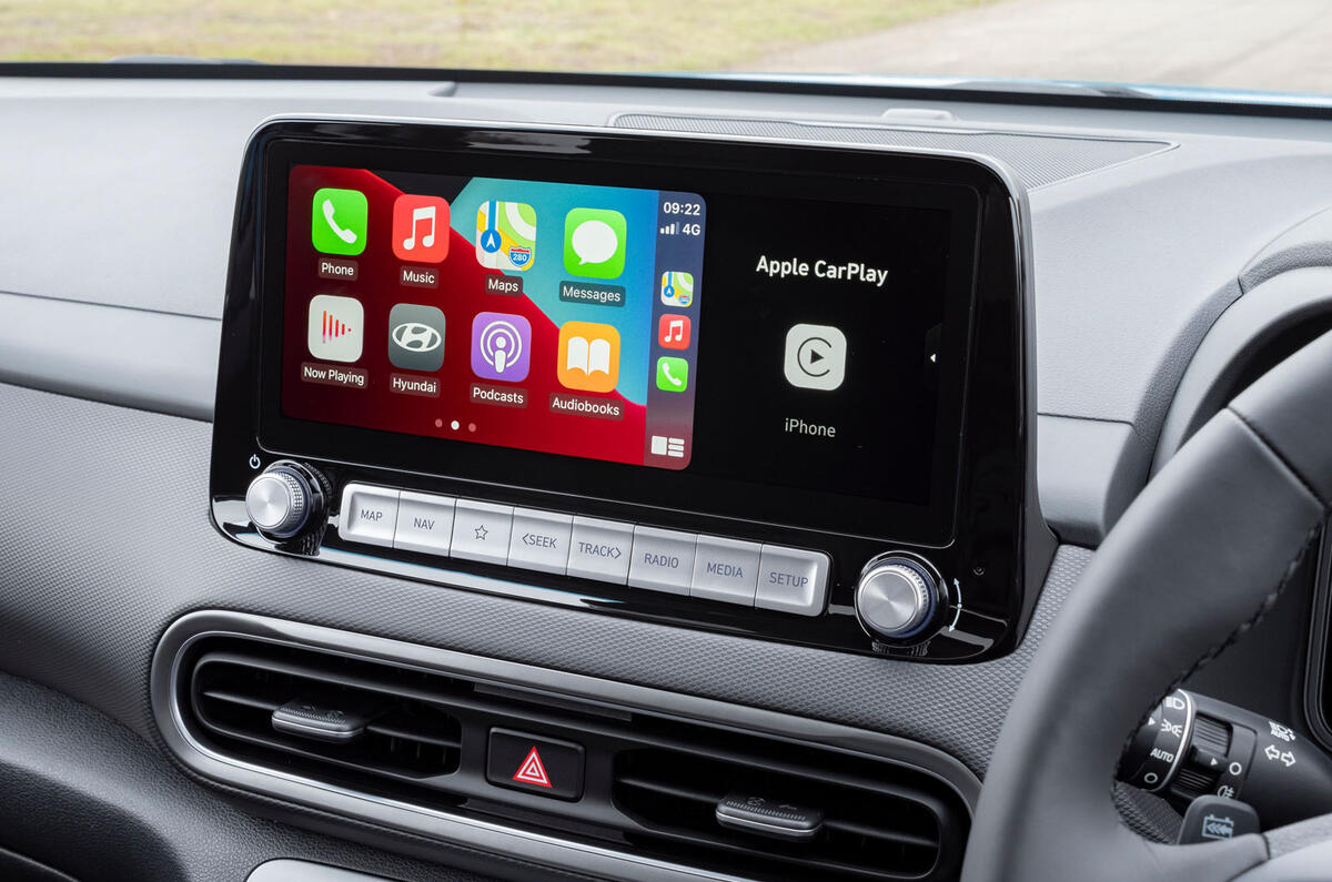 7 Hyundai Kona Electric 2022 UE premier essai essai infotainment
