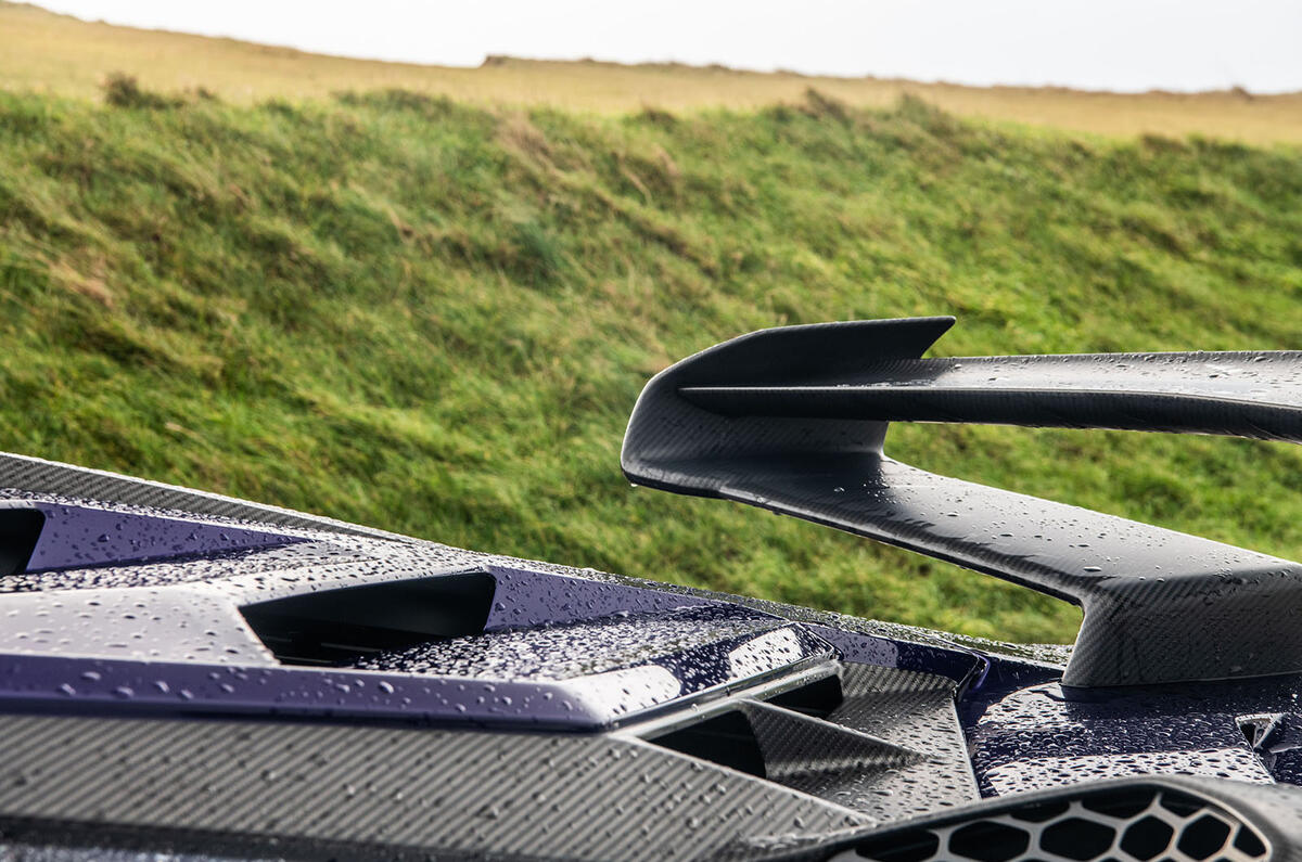 Lamborghini Aventador SVJ 2018 UK first drive review - spoiler