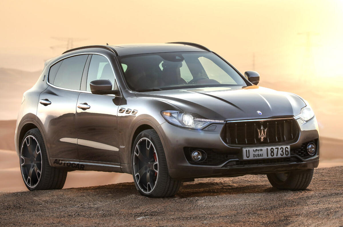 Maserati small SUV render - static front