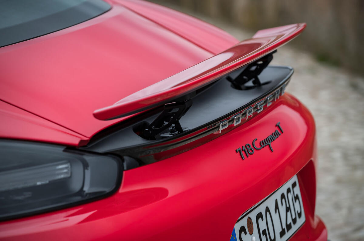 Porsche Cayman T 2019 first drive review - spoiler