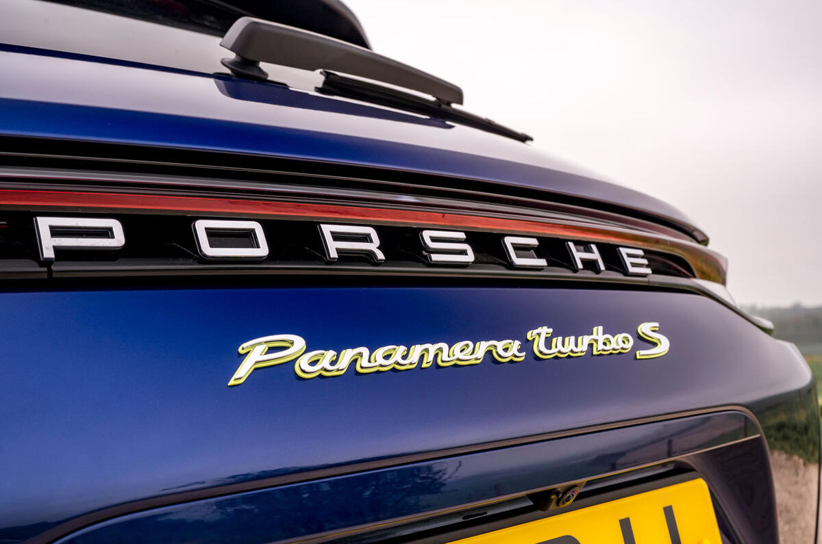 7 Porsche Panamera Turbo S E Hybrid ST 2021 UK FD rear badge