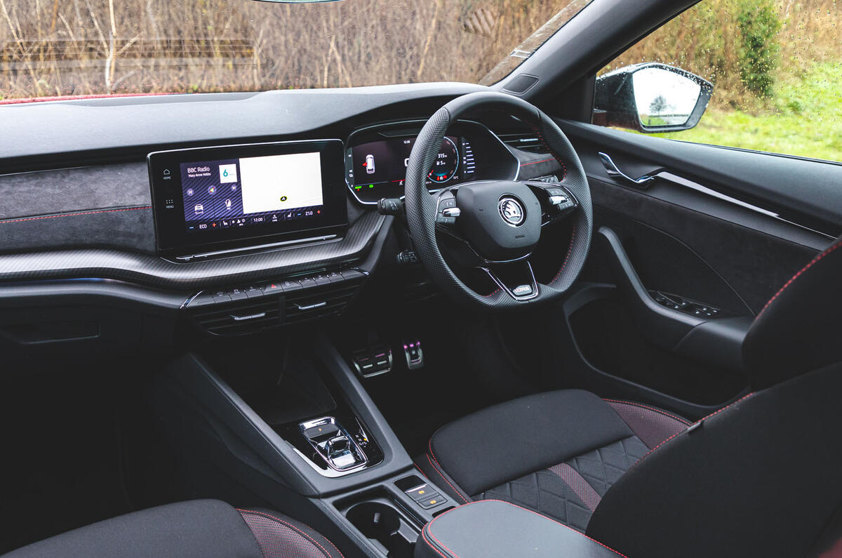 Skoda Octavia vRS iV 2020 UK First drive - dashboard