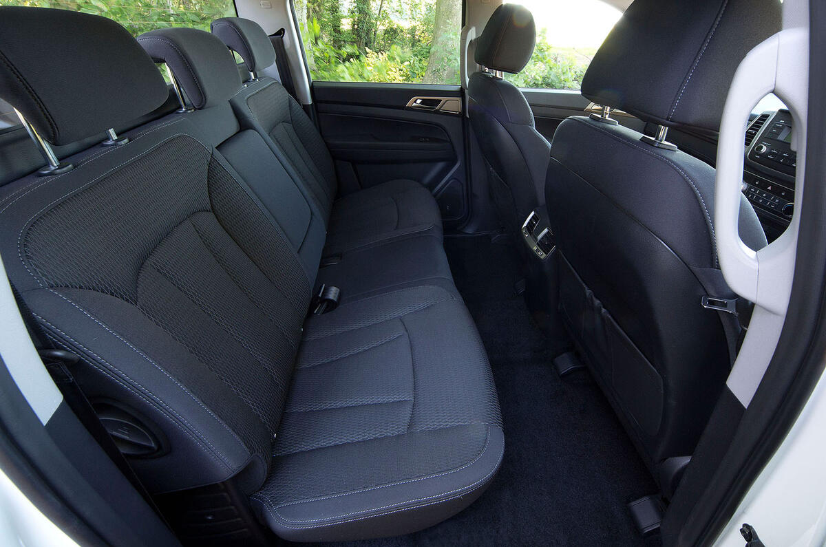 Ssangyong Musso EX 2019 UK first drive review - rear seats