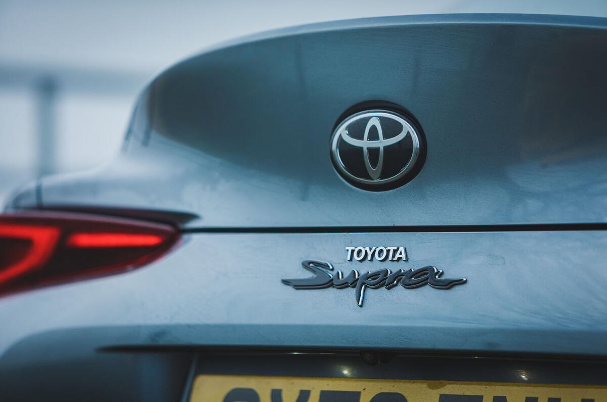 7 Toyota GR Supra 2 litre 2021 UK first drive review rear badge