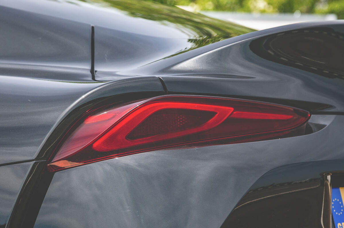 Toyota Supra 2019 UK first drive review - rear lights