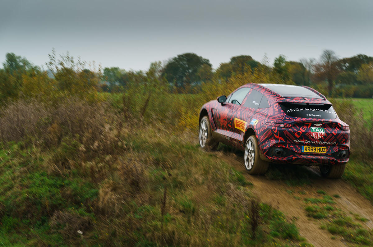 Aston Martin DBX testing off-road