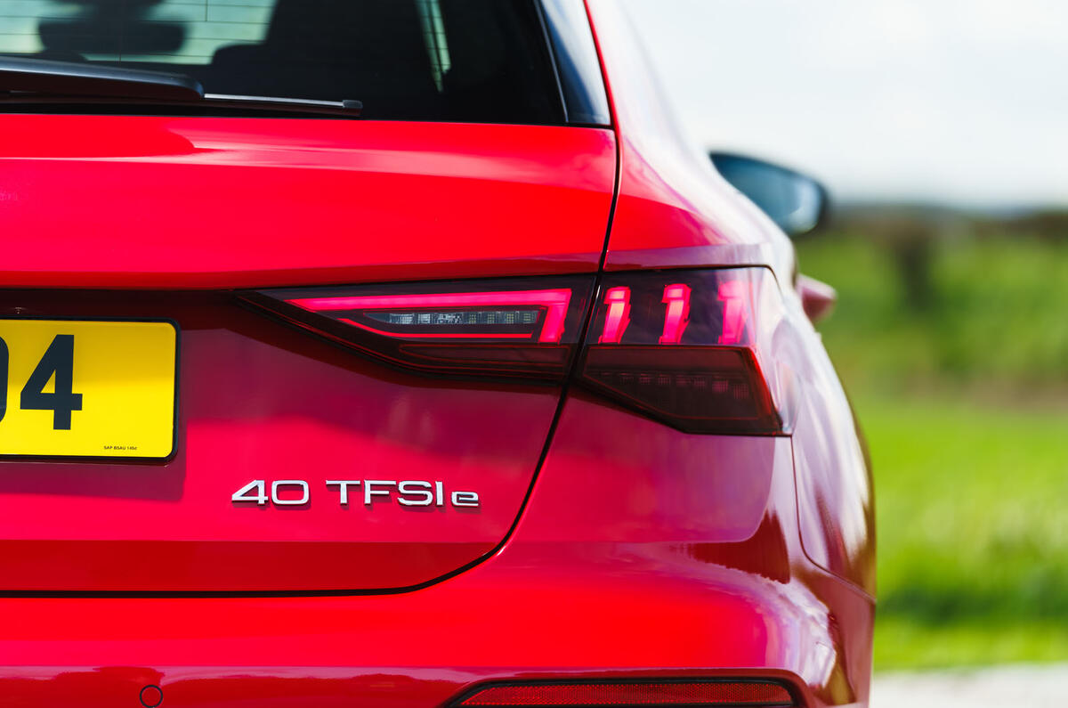Audi A3 TFSIe 2020 UK first drive review - rear lights
