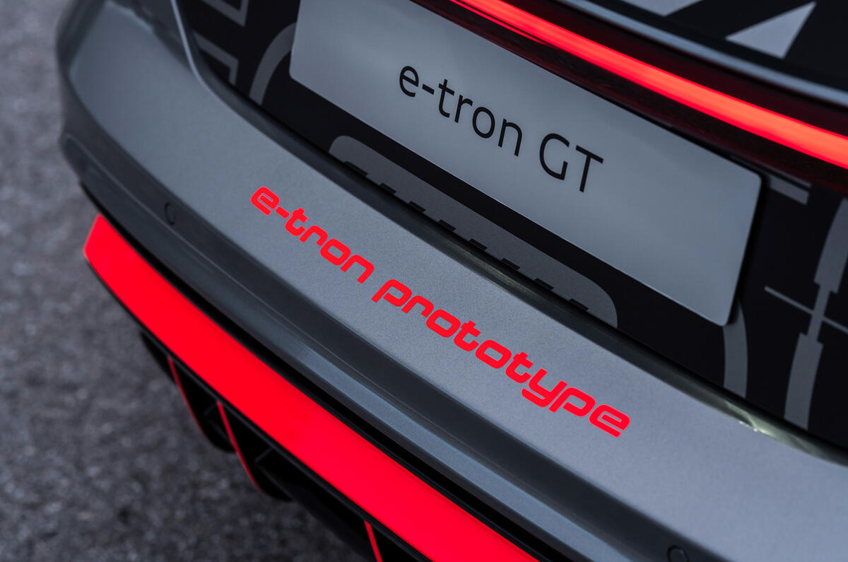 Audi RS E-tron GT 2021 prototype drive - rear bumper