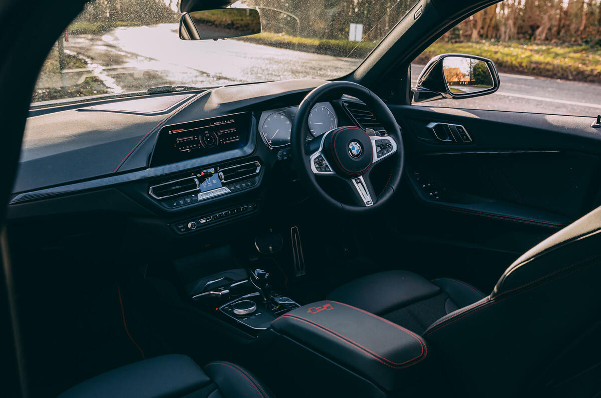 8 BMW 1 Series 128ti 2021 UK first drive review cabin