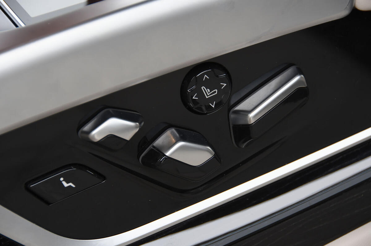 BMW 7 Series 740Ld long-term review seat controls