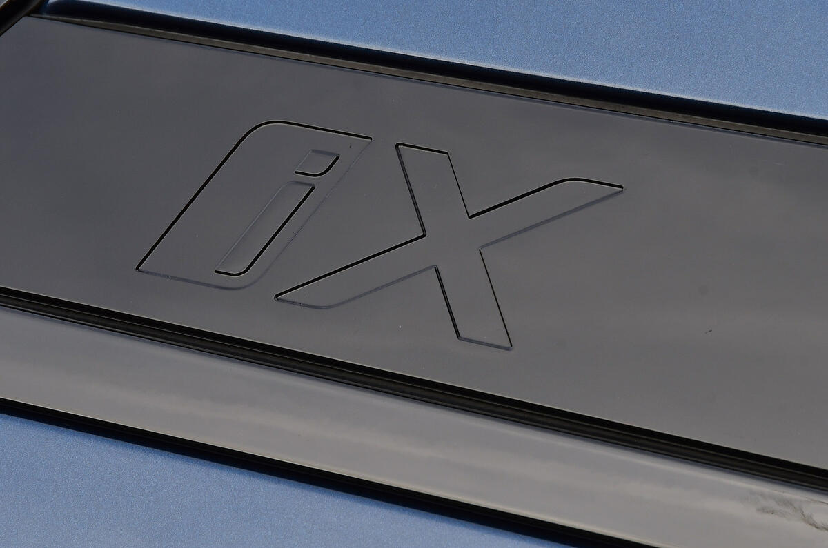 8 BMW iX xDrive40 2021 UK first drive review embossed details