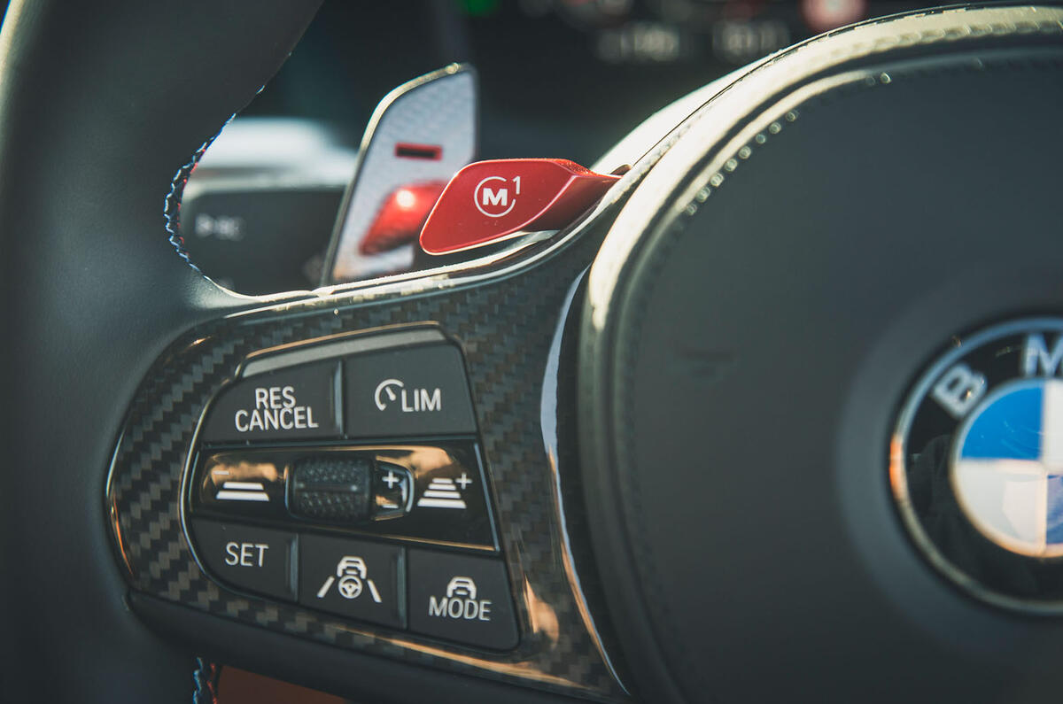 8 BMW M3 xDrive 2021 UK first drive review paddles