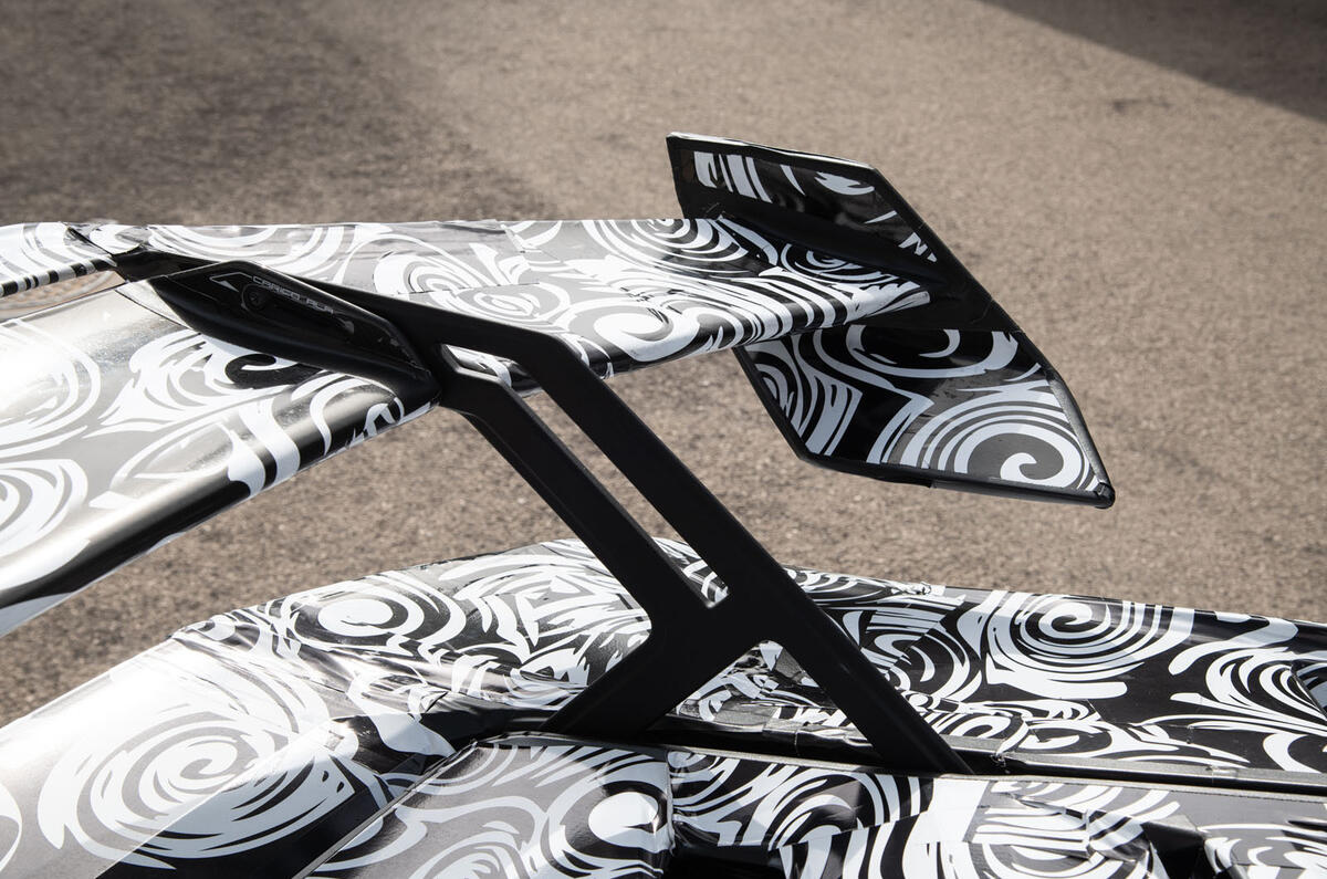 Lamborghini Huracan STO 2020 first drive review - rear wing details