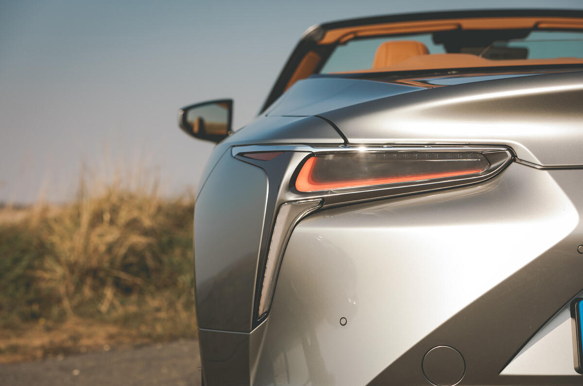 Lexus LC Convertible 2020 UK first drive review - rear lights
